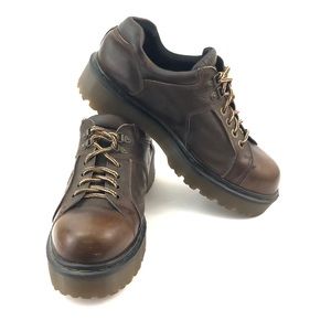 DR MARTENS SHOES BOOTS MENS SIZE 12 BROWN LEATHER